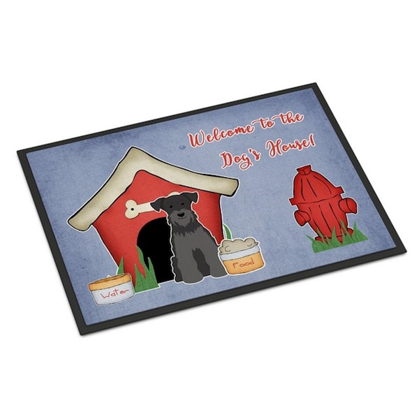 Carolines Treasures Dog House Collection Miniature Schanuzer Black Indoor or Outdoor Mat, 18 x 0.25 x 27 in. BB2805MAT - main